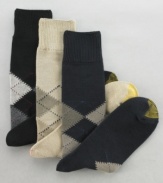 A classic patterned argyle sock from Gold Toe ensures you are outfitted in style from head to toe.