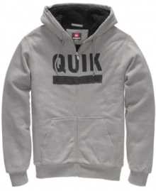 Keep it quick. This Quiksilver hoodie gets you ready in a moment -- just pull it on and go. Keep it quick. This Quiksilver hoodie gets you ready in a moment -- just pull it on and go.