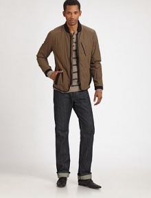 A classic jean refined for the modern man, complete with clean lines and street-smart details you've come to expect from selvedge denim. Pair with a blazer for a polished look day or night.Five-pocket styleInseam, about 33CottonMachine washMade in USA A classic jean refined for the modern man, complete with clean lines and street-smart details you've come to expect from selvedge denim. Pair with a blazer for a polished look day or night.Five-pocket styleInseam, about 33CottonMachine washMade in USA