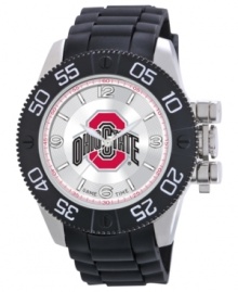 Go Bucks! Root for your team 24/7 with this sporty watch from Game Time. Features an Ohio State University logo at the dial.