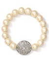 Say I do to subtle sparkle. With a crystal-encrusted pendant, Carolee's classically styled pearl bracelet vows to wow.