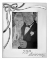 Silver anniversary. Celebrate your happiest times together with this Best Wishes picture frame, featuring polished silver plate engraved with 25th Anniversary. A thoughtful gift, from Lenox. Qualifies for Rebate