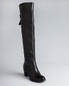 Frye does it again with must-have over the knee boots in outrageously supple leather. Wear them slouched or at full mast; adjustable buckles behind each knee let you do both.