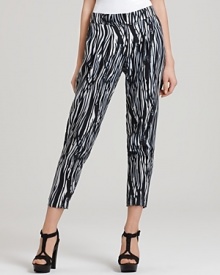 Rachel Zoe pants boasting a glamorous zebra print in a slouchy silhouette are the of-the-moment look for the fashion-forward. Team the silhouette with the matching top and master the exotic.