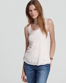 A rag & bone/JEAN tank puts a new spin to the staple style, featuring a shirttail hem and unfinished edges for a dose of new-season cool. A rag & bone/JEAN tank puts a new spin to the staple style, featuring a shirttail hem and unfinished edges for a dose of new-season cool.