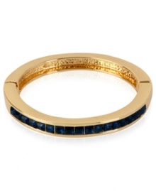 Wrist watching will be the order of the day with this bracelet from Kenneth Cole New York. Crafted from gold-tone mixed metal and adorned with blue glass crystal accents, the bracelet will make sure all eyes are on you. Approximate diameter: 2-1/4 inches. Wrist watching will be the order of the day with this bracelet from Kenneth Cole New York. Crafted from gold-tone mixed metal and adorned with blue glass crystal accents, the bracelet will make sure all eyes are on you. Approximate diameter: 2-1/4 inches.