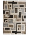 Modern geometry meets distressed striping in the Jamestown area rug from Kenneth Mink. Made in Turkey of durable heat-set polypropylene, this rug boasts unique texture with accents of carved detailing for pure style that endures.