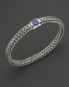 John Hardy Small Chain Bracelet with Blue Sapphire Clasp