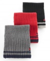 These solid scarves from Tommy Hilfiger embolden your winter look with classic appeal.