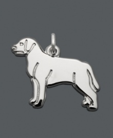 Pay tribute to man's best friend. This noble charm by Rembrandt will make the perfect addition to your charm bracelet or necklace. Engravable charm crafted in sterling silver. Approximate drop: 3/4 inch.