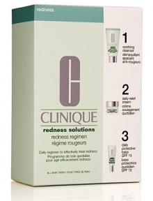 Extra-gentle, oil-free regimen for skin facing persistent, visible redness. Appropriate for skins with rosacea. Improves skin's appearance and comfort in 2 weeks. Quells persistent, visible redness and blotchiness. Helps calm and comfort skin while maintaining skin's moisture balance. Helps avert future flare-ups. Extra-gentle, oil-free regimen for skin facing persistent, visible redness. Appropriate for skins with rosacea. Improves skin's appearance and comfort in 2 weeks. Quells persistent, visible redness and blotchiness. Helps calm and comfort skin while maintaining skin's moisture balance. Helps avert future flare-ups.