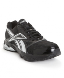 This pair of men's running shoes offers comfort and support with traction and durability. These performance-enhancing men's sneakers from Reebok have it all contained in a sleek and versatile design.