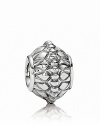 PANDORA's polished sterling silver charm features a beautifully balanced design and beading.