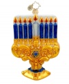 Happy holidays to all. Host a dual celebration this Christmas or start a new Hanukkah tradition with the Marvelous Menorah ornament, handcrafted by Christopher Radko in shimmering glass.