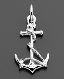 Ahoy there! This sterling silver anchor charm is the picture of nautical beauty, by Rembrandt Charms. Approximate drop: 1 inch.