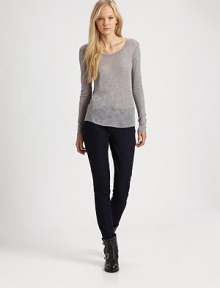 A luxurious blend of cashmere, silk and tencel meets a feminine silhouette to create this scoopneck design with a flattering fit, thanks to a touch of stretch.ScoopneckLong sleevesCurved hemPull-on styleAbout 27 from shoulder to hemTencel/cashmere/silkHand washImported Model shown is 5'10 (177cm) wearing US size Small. A luxurious blend of cashmere, silk and tencel meets a feminine silhouette to create this scoopneck design with a flattering fit, thanks to a touch of stretch.ScoopneckLong sleevesCurved hemPull-on styleAbout 27 from shoulder to hemTencel/cashmere/silkHand washImported Model shown is 5'10 (177cm) wearing US size Small.
