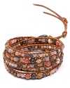 Chan Luu wraps up boho luxe style with this five-strand beaded bracelet, accented by a free spirited mix of semi precious stones.