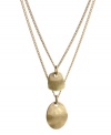 Get a style shape up! Kenneth Cole New York necklace features two tiers of polished shapes in gold tone mixed metal. Approximate length: 15-1/2 inches + 3-inch extender. Approximate drop: 1 inch.