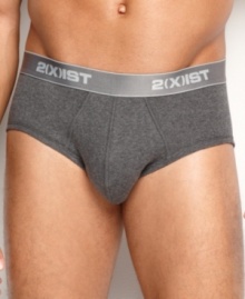 For the man who wants support without sacrificing comfort: A three-pack of the Essentials Contour Pouch Brief from 2(x)ist in soft cotton with seamless sides and back. For the man who wants support without sacrificing comfort: A three-pack of the Essentials Contour Pouch Brief from 2(x)ist in soft cotton with seamless sides and back.