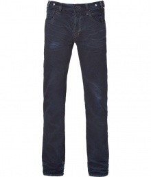 From Prps, purveyors of the ultimate must-have denim, these stylishly distressed jeans are the perfect pants for the seasons urbane-cool looks - Classic five-pocket styling, straight slim leg, distressed dark denim, back logo tab at waist- Wear with a long sleeve henley, a leather jacket, and motorcycle boots From Prps, purveyors of the ultimate must-have denim, these stylishly distressed jeans are the perfect pants for the seasons urbane-cool looks - Classic five-pocket styling, straight slim leg, distressed dark denim, back logo tab at waist- Wear with a long sleeve henley, a leather jacket, and motorcycle boots