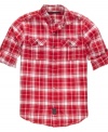 You can't get any more classic than this crisp plaid shirt from Sean John.