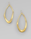 Elongated open teardrops have an undulating shape and a molten look that's both bold and graceful.18k goldplatedDrop, about 3½Ear wireMade in USA