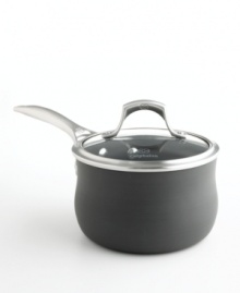 For sauces and other recipes that require a delicate touch, the Calphalon Unison saucepan is your one true choice. It features the exclusive Slide nonstick cooking surface to provide even heating and revolutionary release for exemplary results. Lifetime warranty. For sauces and other recipes that require a delicate touch, the Calphalon Unison saucepan is your one true choice. It features the exclusive Slide nonstick cooking surface to provide even heating and revolutionary release for exemplary results. Lifetime warranty.