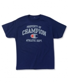 You play like one so dress like one with this distressed t-shirt from Champion.