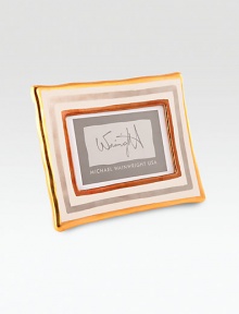 A hypnotic pattern that combines 24k gold, platinum and rose gold on porcelain to create a stunning display for a treasured photo. Arrives in a signature gift box Porcelain 24k gold Platinum Accommodates a 4 X 6 photograph Overall, 6¾ X 8½ Made in USA A hypnotic pattern that combines 24k gold, platinum and rose gold on porcelain to create a stunning display for a treasured photo. Arrives in a signature gift box Porcelain 24k gold Platinum Accommodates a 4 X 6 photograph Overall, 6¾ X 8½ Made in USA