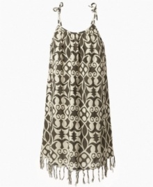On the edge. This fringe-accented dress from Roxy adds a unique twist to her sun-kissed summer looks. On the edge. This fringe-accented dress from Roxy adds a unique twist to her sun-kissed summer looks.