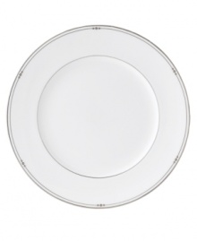 Set a sumptuous table with luxurious Precious Platinum dinner plates from Royal Doulton's dinnerware and dishes collection. Intertwining platinum lines and raised, dotted accents create a sophisticated, segmented design. Set a sumptuous table with luxurious Precious Platinum dinner plates from Royal Doulton's dinnerware and dishes collection. Intertwining platinum lines and raised, dotted accents create a sophisticated, segmented design.