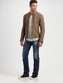 Perfect for all-weekend wear, this comfortable, straight-leg silhouette is tailored in superior cotton for lonf lasting wear.Five-pocket styleInseam, about 33CottonMachine washImported Perfect for all-weekend wear, this comfortable, straight-leg silhouette is tailored in superior cotton for lonf lasting wear.Five-pocket styleInseam, about 33CottonMachine washImported
