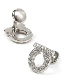 Salvatore Ferragamo Gem Agos Crystal Gancini Cufflinks Salvatore Ferragamo Gem Agos Crystal Gancini Cufflinks