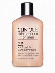 Gentle exfoliation for skins dry in the cheeks, comfortable to oily in the T-zone. De-flakes skin's surface to smooth and reveal clearer skin. Minimizes oil build-up and allows moisturizer to work more effectively. Ensures a closer, more comfortable shave. 6.7 oz. Gentle exfoliation for skins dry in the cheeks, comfortable to oily in the T-zone. De-flakes skin's surface to smooth and reveal clearer skin. Minimizes oil build-up and allows moisturizer to work more effectively. Ensures a closer, more comfortable shave. 6.7 oz.