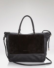 With its sleek shape and versatile design, See by Chloé's leather and suede satchel is an it-bag with season-to-season appeal. Make it your must-carry, letting it add a subtle textural touch to your day look. With its sleek shape and versatile design, See by Chloé's leather and suede satchel is an it-bag with season-to-season appeal. Make it your must-carry, letting it add a subtle textural touch to your day look.