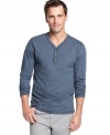 The classic henley updated with a modern Y neck adds some simple style to your casual look.