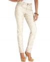 An allover animal-inspired print shines on these petite jeggings by DKNY Jeans.