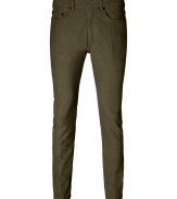 The classic corduroy gets a high style kick with this edgy-cool take from Neil Barrett - Five-pocket styling, straight leg, extra side pocket at thigh, slim fit - Pair with a cashmere pullover and a leather jacket