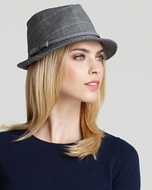 Stay mad for preppy plaid with this trend-right August Accessories fedora. A pink houndstooth ribbon adds spark. Stay mad for preppy plaid with this trend-right August Accessories fedora. A pink houndstooth ribbon adds spark.