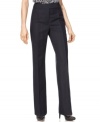 A clean front and a flattering fit make these pants a staple for the office. Mix and match with other pieces from Tahari by ASL's full collection of suit separates.