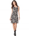 The bold print on this Alfani A-line dress makes a stylish statement sure to make you standout!