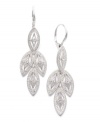 Pure polish. Get your evening look down pat with Eliot Danori's luminous Mosaic Elegance Chandeliers. Earrings are crafted in silver tone mixed metal and highlight sparkling crystal accents. Approximate drop: 2-1/2 inches.