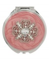 This compact mirror dazzles with color and crystal accents. Choose from three fun designs: ladybug, flower or butterfly.