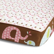 Spouting elephants in mod dot pink and blue highlight this whimsical print. A coordinating pin wheel print in shades of brown, pink, blue and green accent the animal motif.The American Academy of Pediatrics and the U.S. Consumer Product Safety Commission have made recommendations for safe bedding practices for babies. When putting infants under 12 months to sleep, remove pillows, quilts, comforters, and other soft items from the crib. Spouting elephants in mod dot pink and blue highlight this whimsical print. A coordinating pin wheel print in shades of brown, pink, blue and green accent the animal motif.The American Academy of Pediatrics and the U.S. Consumer Product Safety Commission have made recommendations for safe bedding practices for babies. When putting infants under 12 months to sleep, remove pillows, quilts, comforters, and other soft items from the crib.