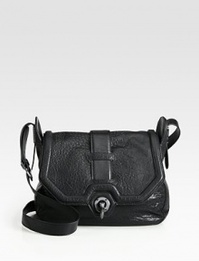 A luxurious pebbled leather style with a roomy interior, perfect for all your essentials.Adjustable shoulder strap, 20-23 dropFlip-lock flap closureOne zip pocket under flapOne inside zip pocketOne outside zip pocketFully lined12¼W X 5H X 10½DImported A luxurious pebbled leather style with a roomy interior, perfect for all your essentials.Adjustable shoulder strap, 20-23 dropFlip-lock flap closureOne zip pocket under flapOne inside zip pocketOne outside zip pocketFully lined12¼W X 5H X 10½DImported