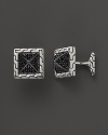 John Hardy Men's Bedeg Sterling Silver Pyramid Cufflinks with Black Sapphire