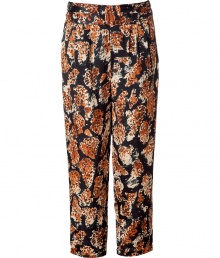 Stylish pants in cupra - From Sienna Millers fashion label Twenty8Twelve - With stylish print in brown and black - Hot 7/8-length - Wide waistband and small, decorative pleats - Try with a fitted tee, blazer and platform heels Stylish pants in cupra - From Sienna Millers fashion label Twenty8Twelve - With stylish print in brown and black - Hot 7/8-length - Wide waistband and small, decorative pleats - Try with a fitted tee, blazer and platform heels