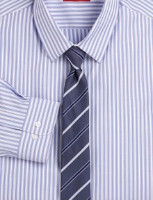 Modern style for the modern man in a narrower Italian silk design. About 2½ wide Silk Dry clean Made in Italy Modern style for the modern man in a narrower Italian silk design. About 2½ wide Silk Dry clean Made in Italy