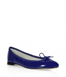 Stylish ballet flats in fine, supple patent leather - An elegant classic from cult French footwear label Repetto - Vibrant in marine blue - Grosgrain trim and bow detail - Round toe and 0.5 wooden heel - Chic and ultra-versatile, a must in any wardrobe - Pair with everything from skinny jeans and cropped chinos to summer dresses and pleated skirts