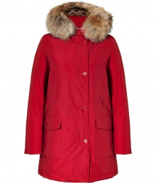 Stylish and sporty with an ultra soft raccoon fur trimmed hood, Woolrichs Arctic down filled parka is a must for cool weather looks - Hood with raccoon fur trim, long sleeves, fitted ribbed knit cuffs, hidden two-way front zip, button placket, buttoned front patch pockets, snapped slit pockets - Contemporary fit, slight A-line silhouette - A versatile, classic coat perfect for both city streets and country slopes Stylish and sporty with an ultra soft raccoon fur trimmed hood, Woolrichs Arctic down filled parka is a must for cool weather looks - Hood with raccoon fur trim, long sleeves, fitted ribbed knit cuffs, hidden two-way front zip, button placket, buttoned front patch pockets, snapped slit pockets - Contemporary fit, slight A-line silhouette - A versatile, classic coat perfect for both city streets and country slopes